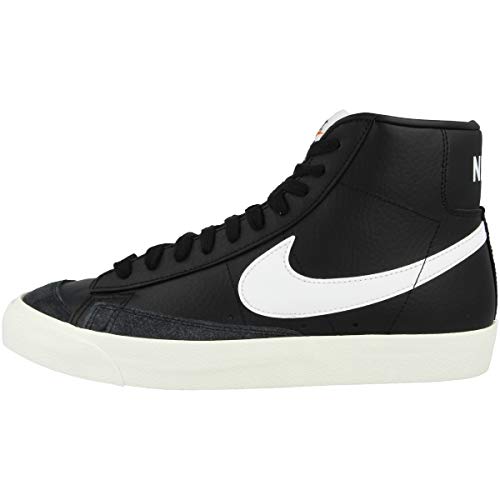 Nike Men's Blazer Mid '77 Vintage Shoe, Black White Sail Team Orange, 9.5